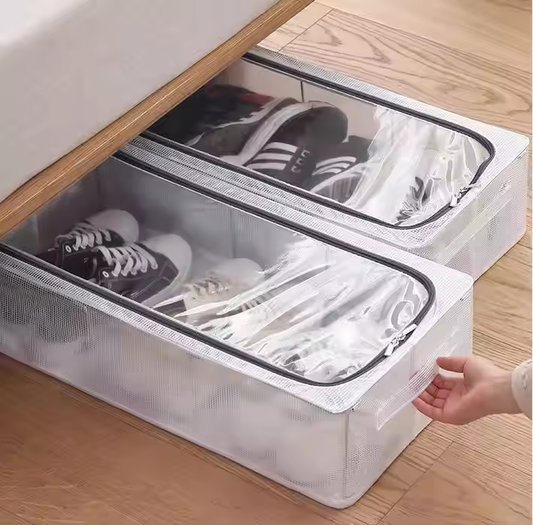 Boîte de Rangement Transparente avec Ouverture Double Face