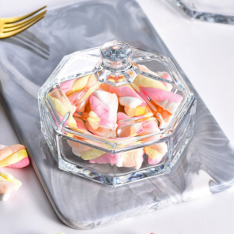 Bocal en verre multicouche vintage pour bonbons et fruits secs