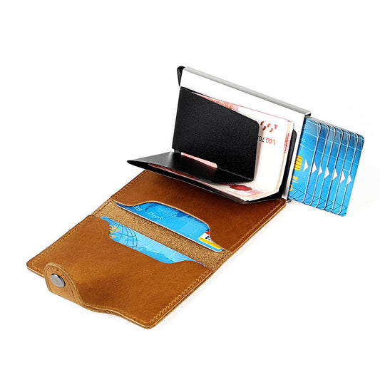 بطاقة RFID جلدية وحامل ملاحظات
