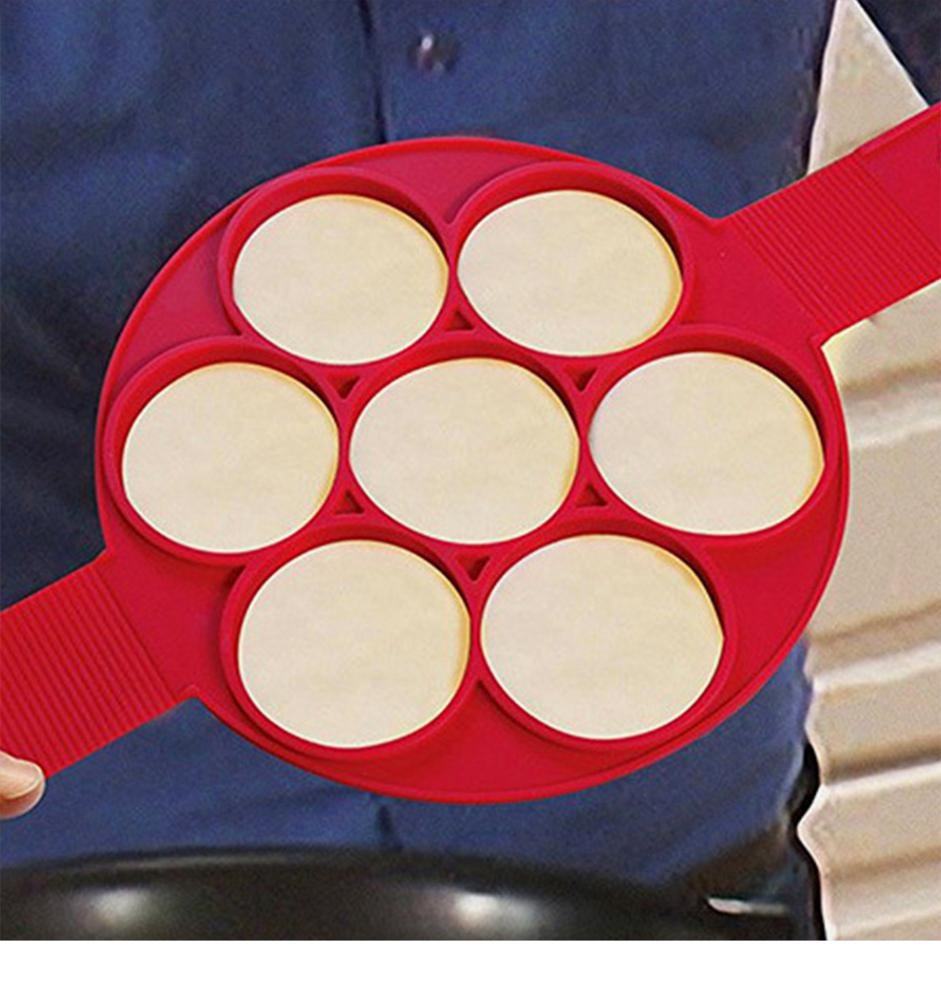 Moule à Pancakes et Œufs Rond Antiadhésif Réutilisable