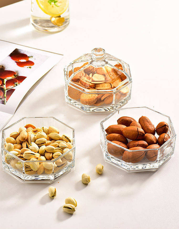Bocal en verre multicouche vintage pour bonbons et fruits secs