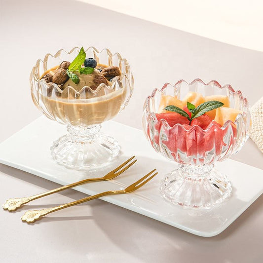 Set de 6 verres Inttox pour crème glacée, sorbets et desserts, design élégant et moderne.
