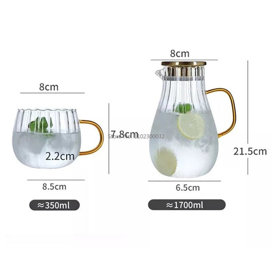 Pichet à Eau en Verre 7 Pièces : Élégance et Praticité pour Vos Moments Conviviaux