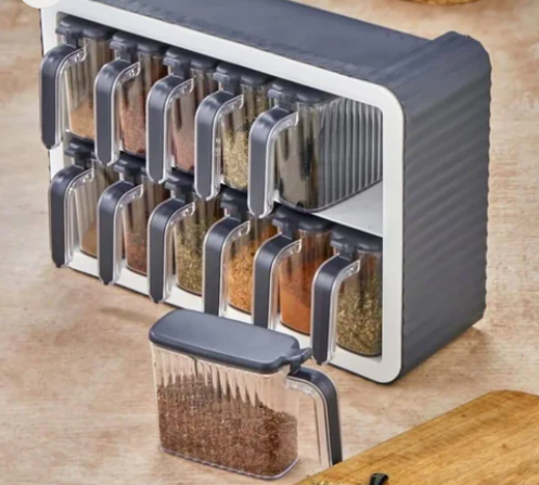 Ensemble de 12 Pots à Épices