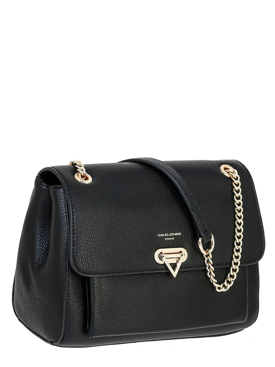 Sac noir ceinture dorée pour femme