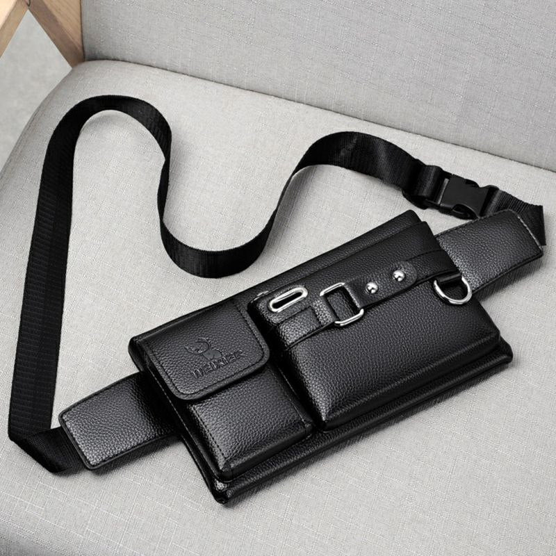 Sac banane en cuir PU homme Pratique et élégant