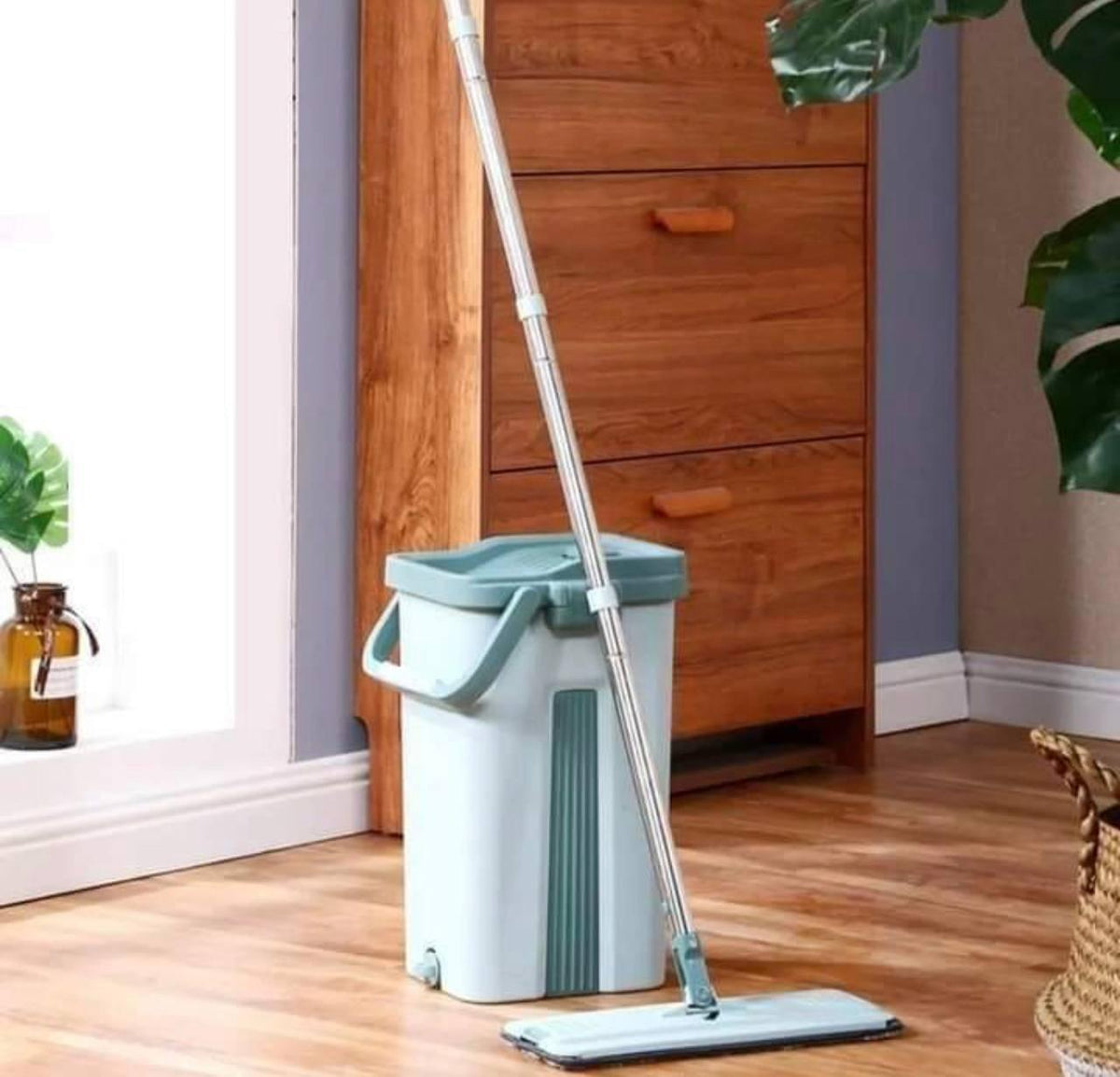 Ensemble Balai Plat et Seau Nettoyage Efficace et Pratique pour Vos Sols