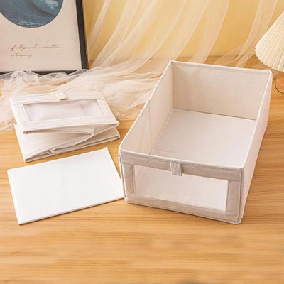 Boîte de Rangement Pliable avec Fenêtre Visuelle