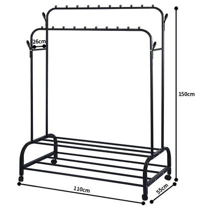 Porte-Manteau Mobile de Haute Qualité avec Étagère de Rangement Inférieure