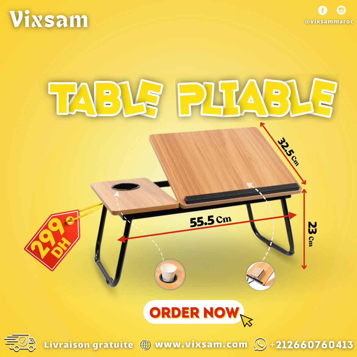 Table Pliable pour Ordinateur Portable unycos