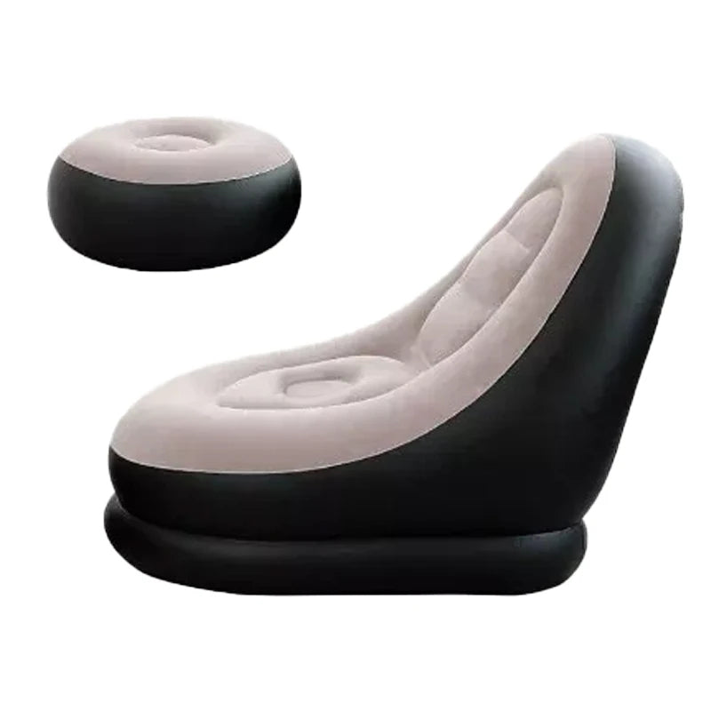 Ensemble de canapé gonflable floqué, chaise longue, meubles de canapé à air