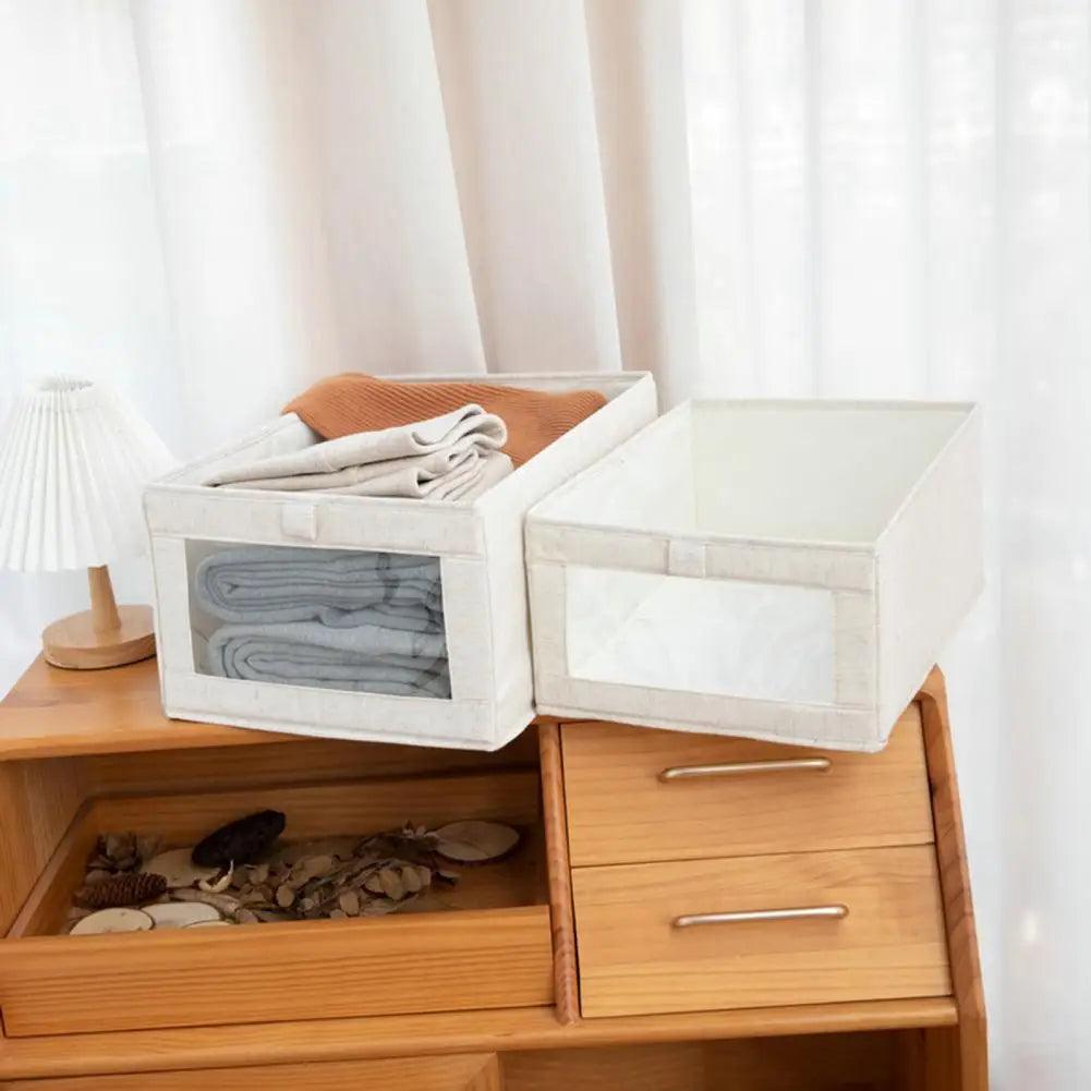 Boîte de Rangement Pliable avec Fenêtre Visuelle