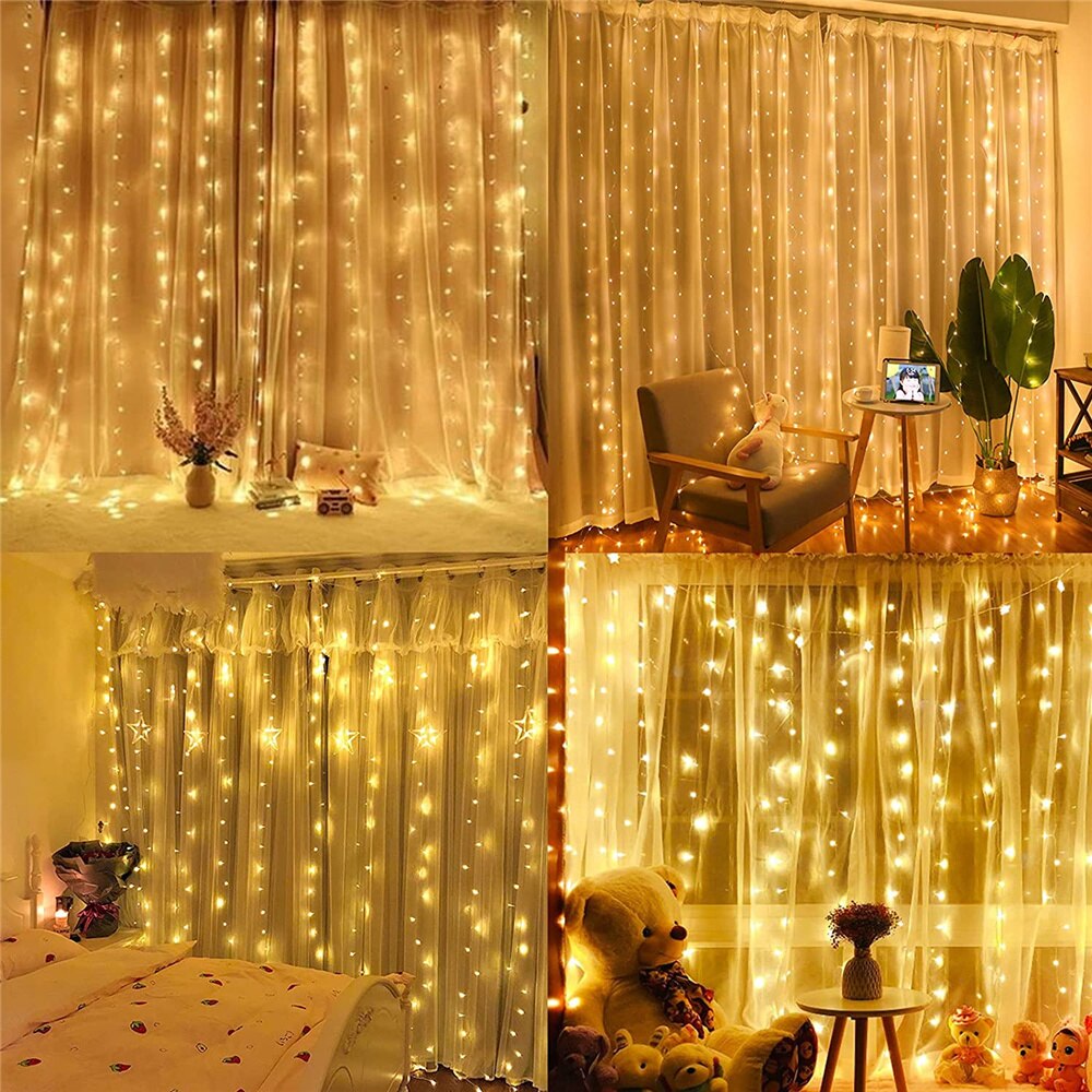 Guirlande Lumineuse de Rideau de Glaçon LED Extérieure
