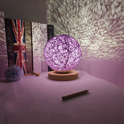 Veilleuse 3D en Bois et Rotin