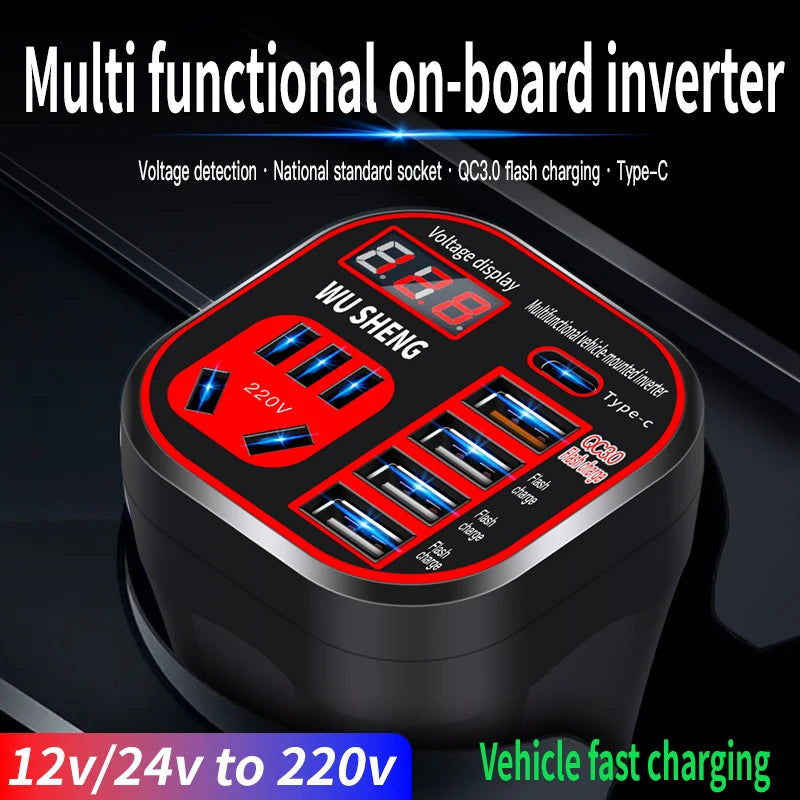 Onduleur Portable Multifonction 4-en-1 USB EV