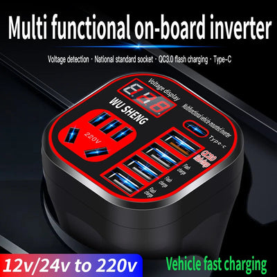 Onduleur Portable Multifonction 4-en-1 USB EV
