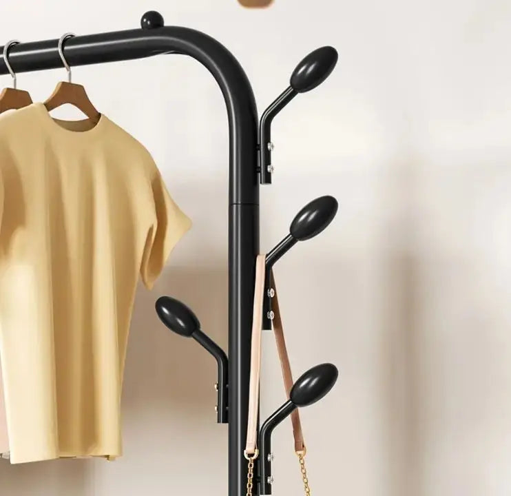 Porte-Manteau Mobile de Haute Qualité avec Étagère de Rangement Inférieure