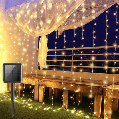 Guirlande Lumineuse de Rideau de Glaçon LED Extérieure