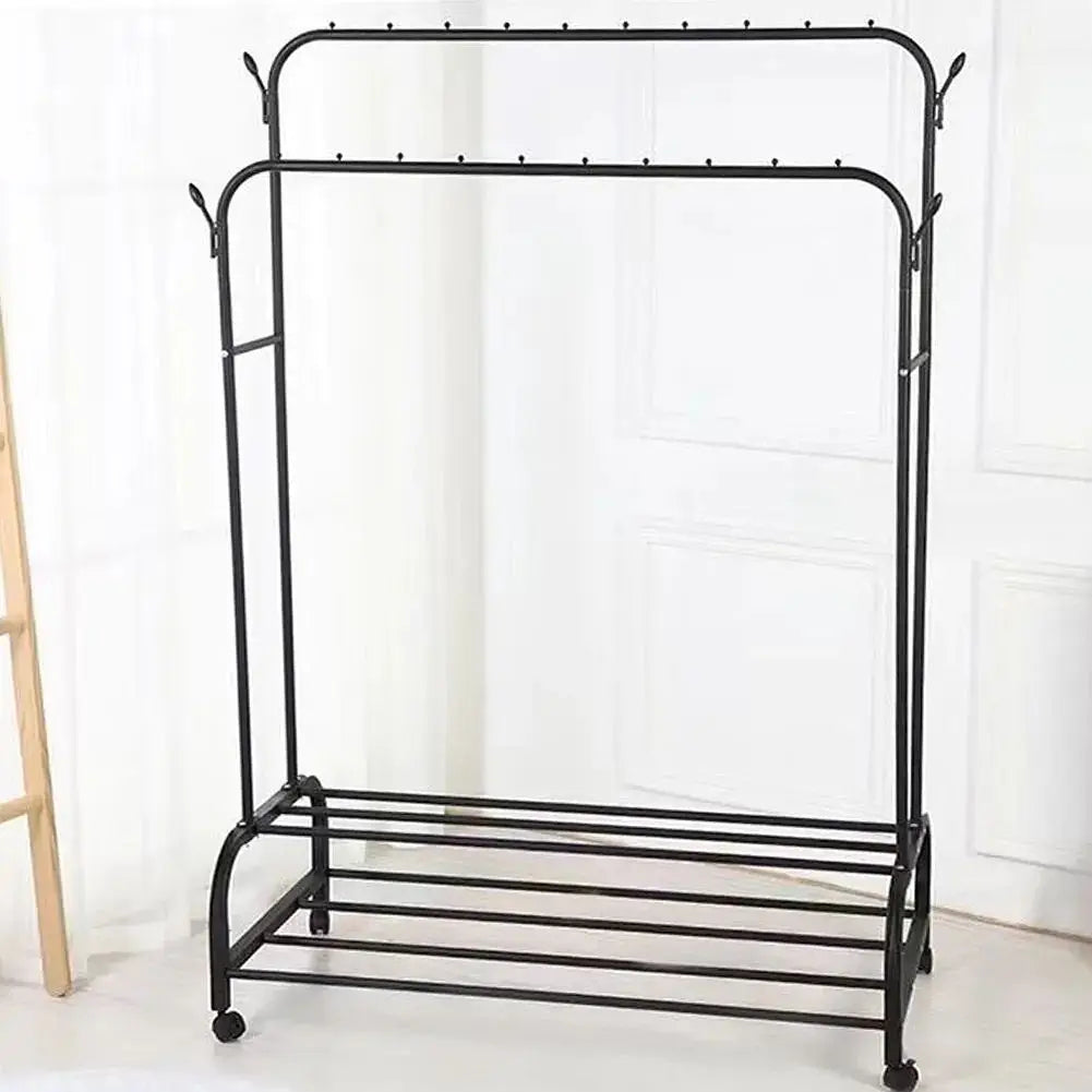 Porte-Manteau Mobile de Haute Qualité avec Étagère de Rangement Inférieure