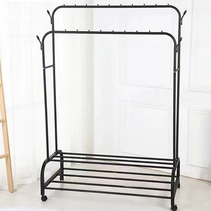 Porte-Manteau Mobile de Haute Qualité avec Étagère de Rangement Inférieure
