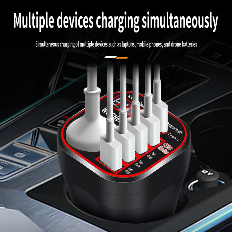 Onduleur Portable Multifonction 4-en-1 USB EV