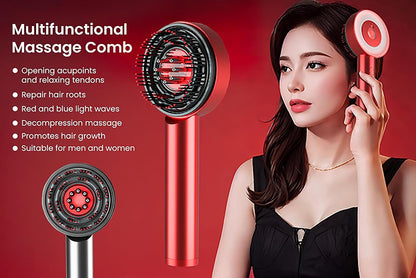 مشط تدليك فروة الشعر الكهربائية بتقنية الاهتزاز والأشعة الحمراء (scalp massage comb)