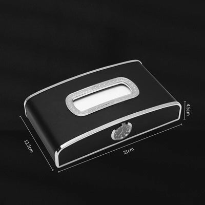 Boîte à Mouchoirs de Luxe avec Horloge Moderne