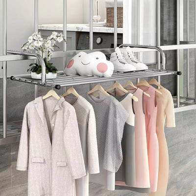 Porte-Manteau Télescopique en Acier Inoxydable