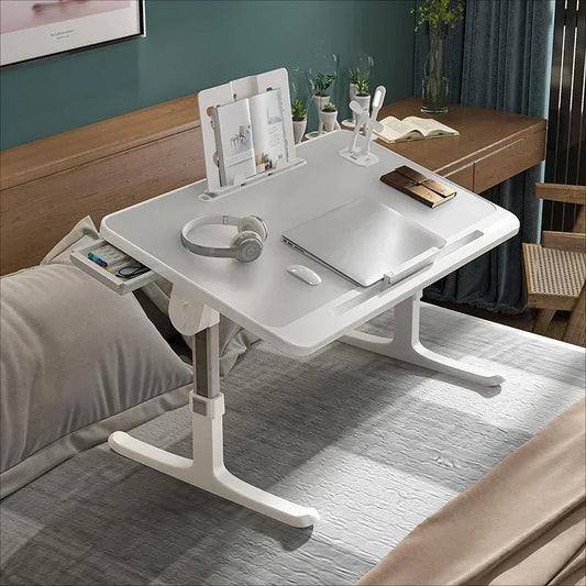 Petite Table de Lit Pliable avec Hauteur Réglable