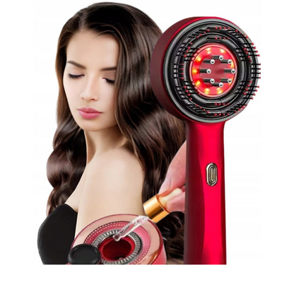 مشط تدليك فروة الشعر الكهربائية بتقنية الاهتزاز والأشعة الحمراء (scalp massage comb)