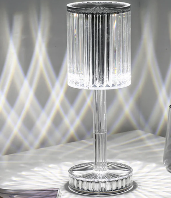 Lampe de Table LED USB Rechargeable en Cristal