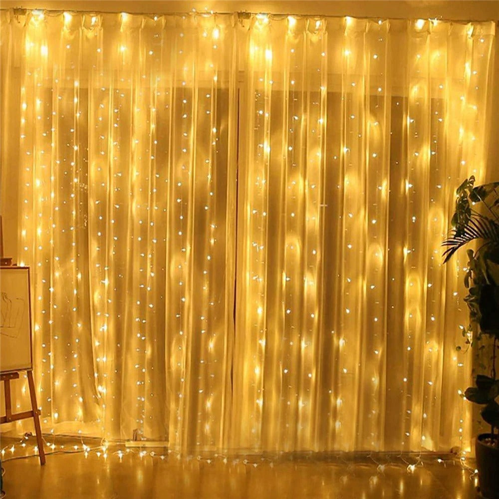 Guirlande Lumineuse de Rideau de Glaçon LED Extérieure