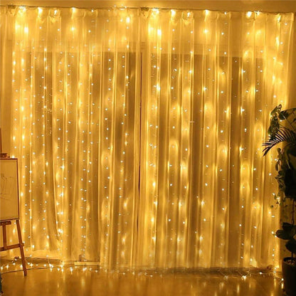 Guirlande Lumineuse de Rideau de Glaçon LED Extérieure