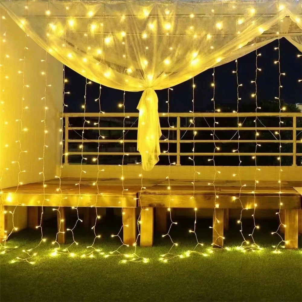 Guirlande Lumineuse de Rideau de Glaçon LED Extérieure
