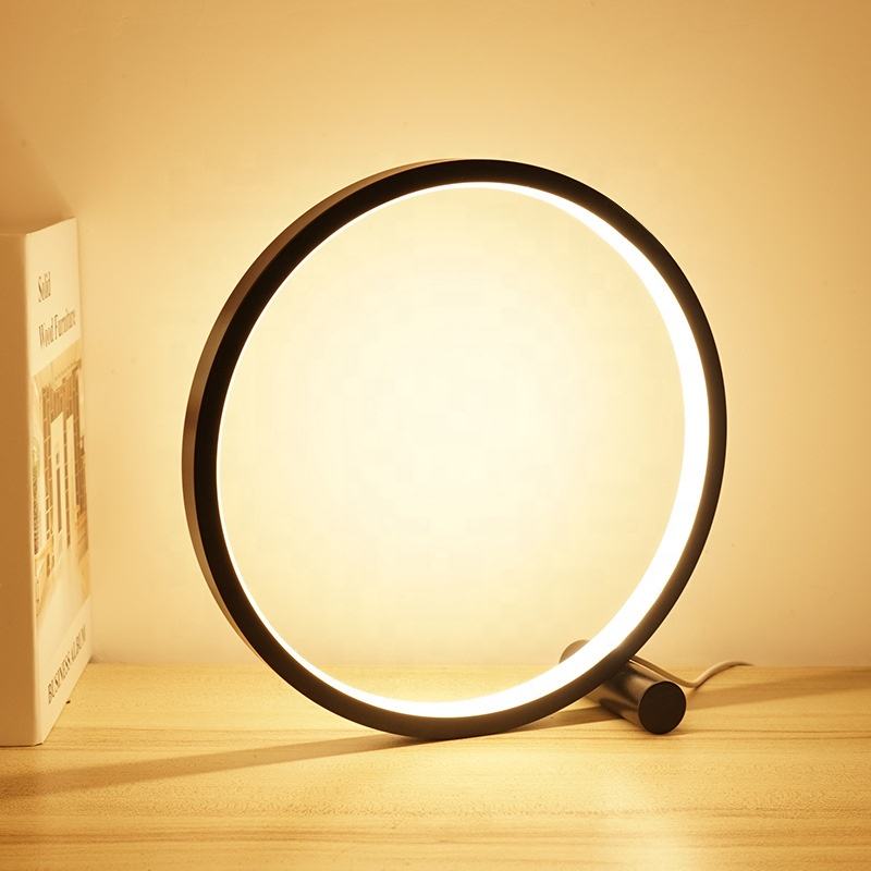 Lampe de chevet tactile USB dimmable moderne ronde