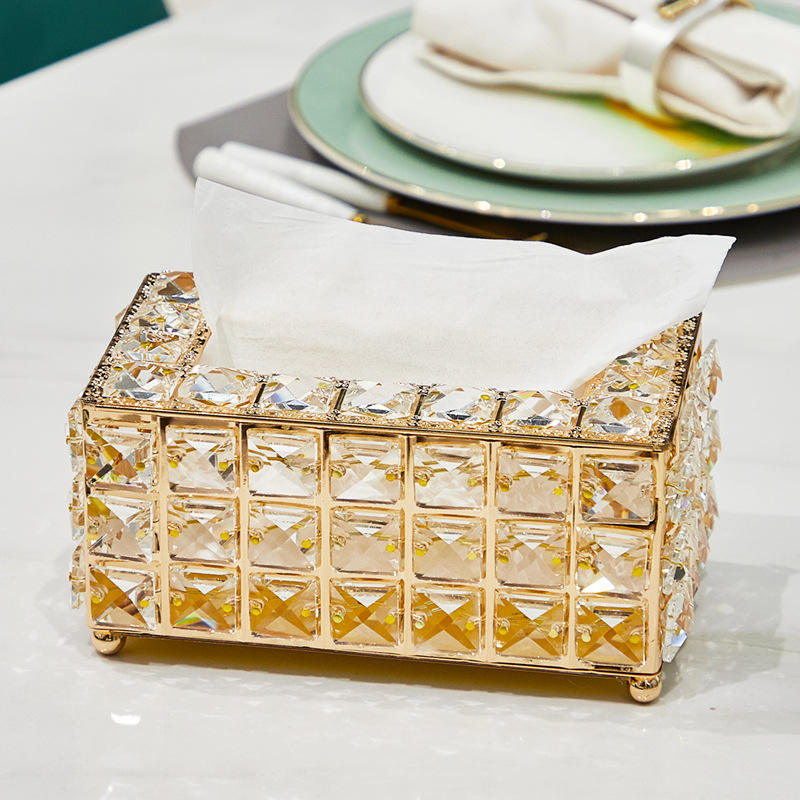 Boîte à Mouchoirs en Cristal Élégance et Chic