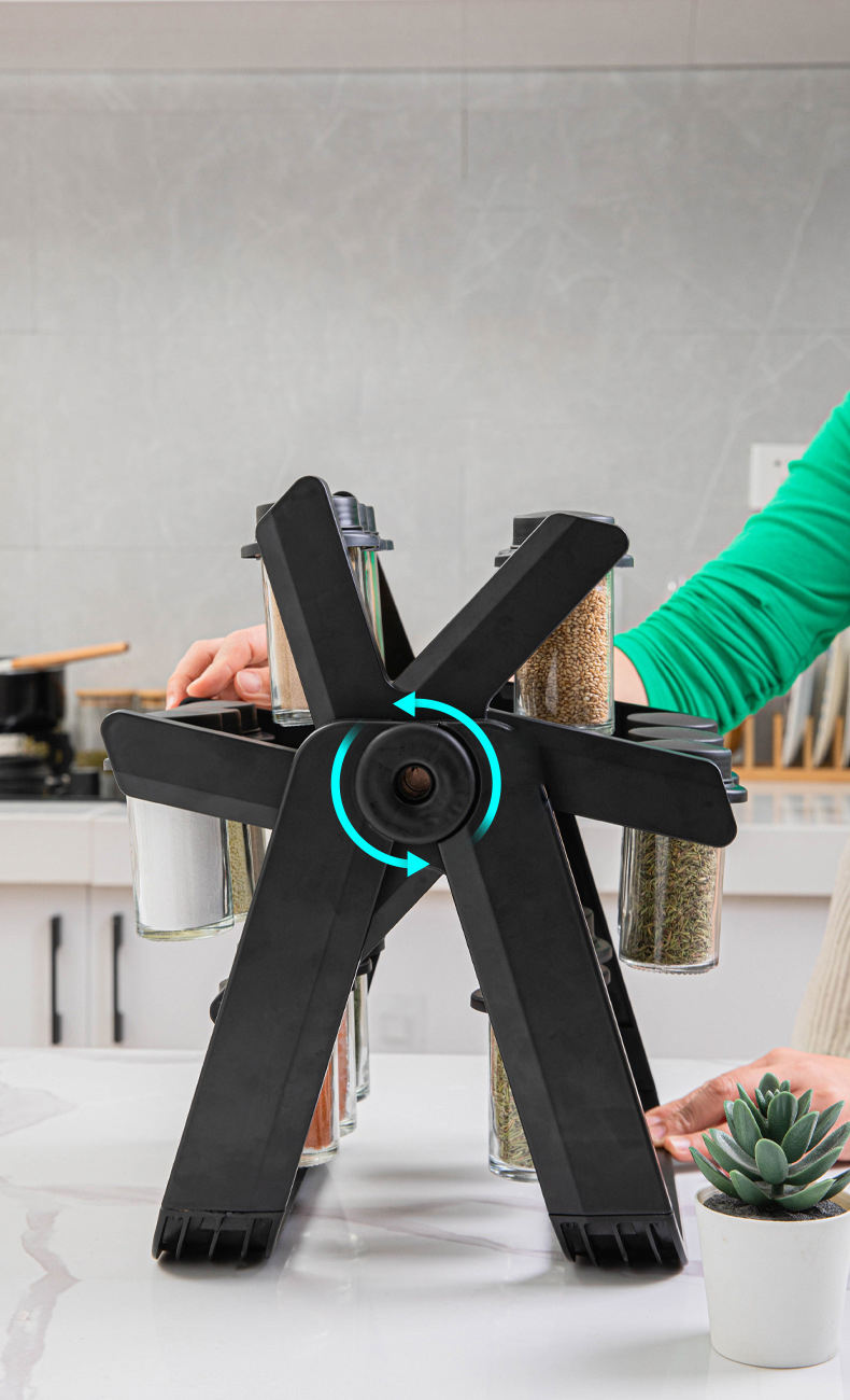 Étagère à Épices Rotative Multifonctionnelle : Organisation Pratique et Élégante pour Votre Cuisine