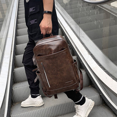 Sac à Dos en Cuir Imperméable Vintage