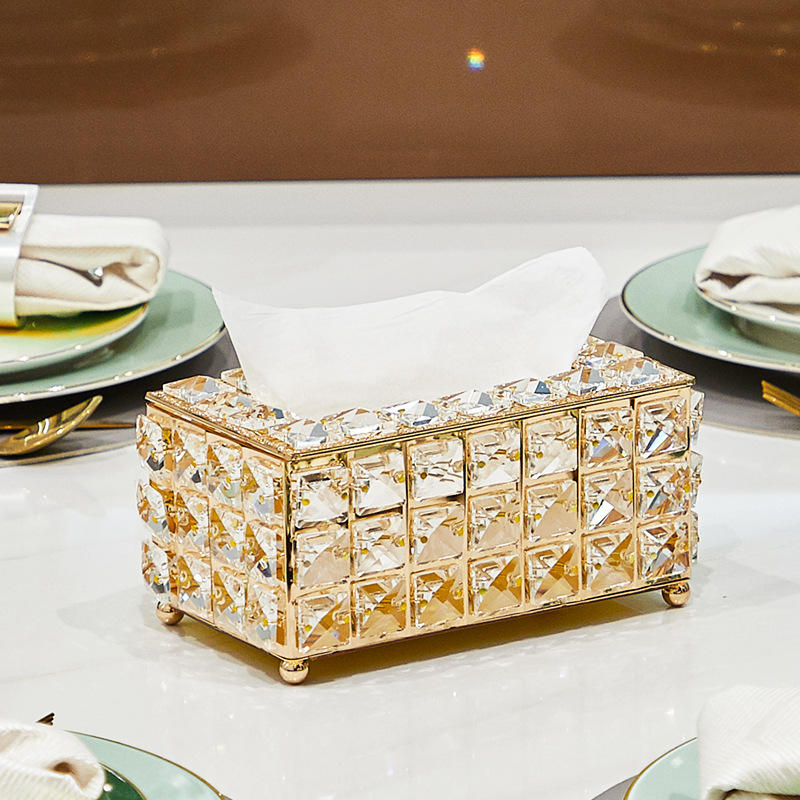 Boîte à Mouchoirs en Cristal Élégance et Chic