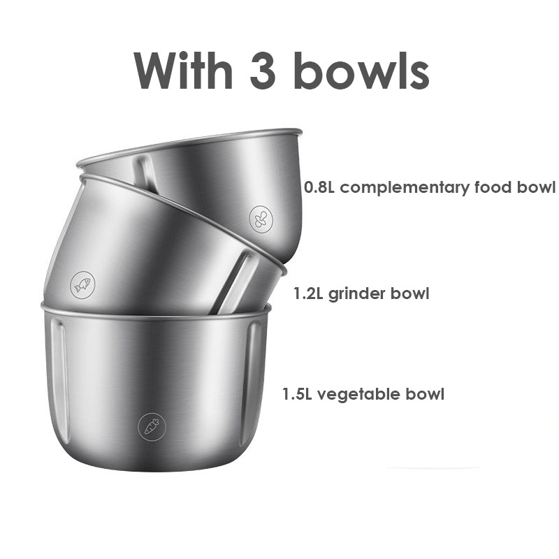Hachoir à Viande Électrique Multifonctionnel avec 3 Bols