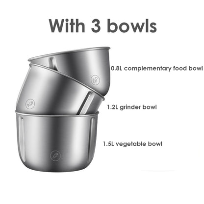 Hachoir à Viande Électrique Multifonctionnel avec 3 Bols