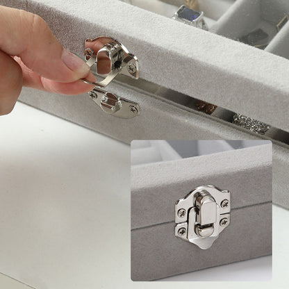 Boîte Bijoux Velours Doux avec Fenêtre Sécurisée