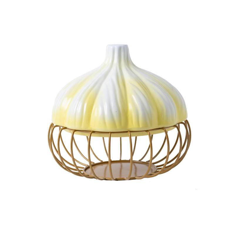 Panier à Ail en Fer avec Couvercle en Céramique