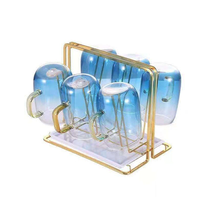Élégance en Verre : Ensemble de Service avec Carafe et Verres Assortis (7 pièces)