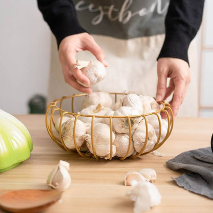 Panier à Ail en Fer avec Couvercle en Céramique