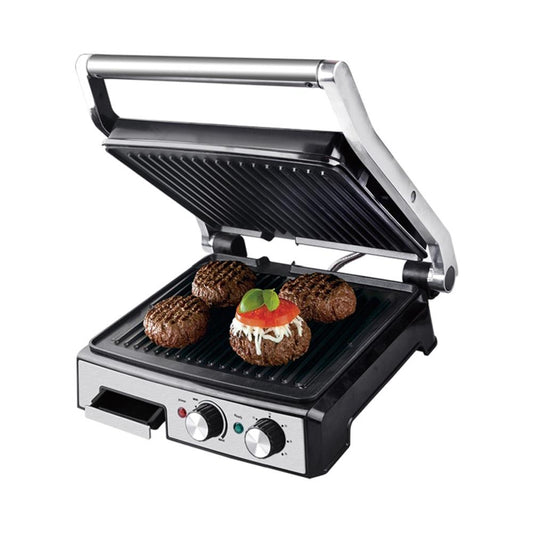 Grill Électrique Multi-Usage en Acier Inoxydable pour Cuisson Rapide