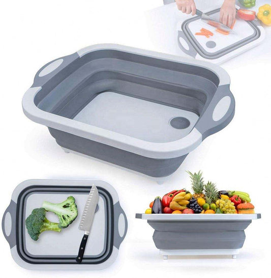 Ensemble de Cuisine 2-en-1 : Panier de Lavage et Planche à Découper, Pratique et Polyvalent
