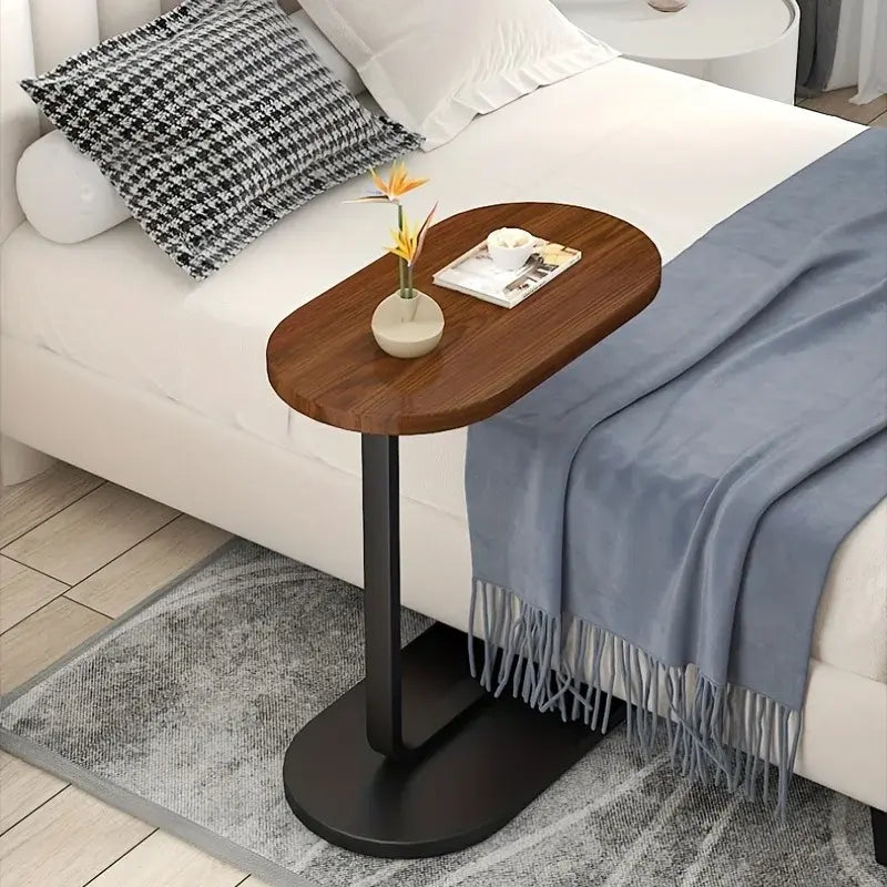 Table d'Appoint Luxe, Forme C pour Canapé et Lit
