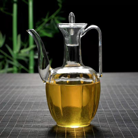 Élégant Distributeur d'Huile en Verre : Précision et Style pour Votre Cuisine