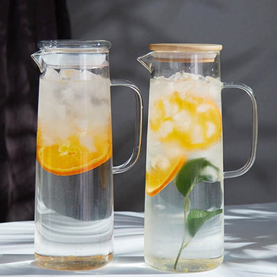 Carafe en Verre d'1 Litre Élégance Classique pour Toutes Vos Boissons